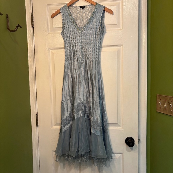 Light Blue Komarov Dress and Cardigan Set - Picture 13 of 15